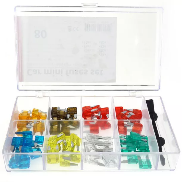 Zestaw bezpieczników samochodowych MINI – w etui