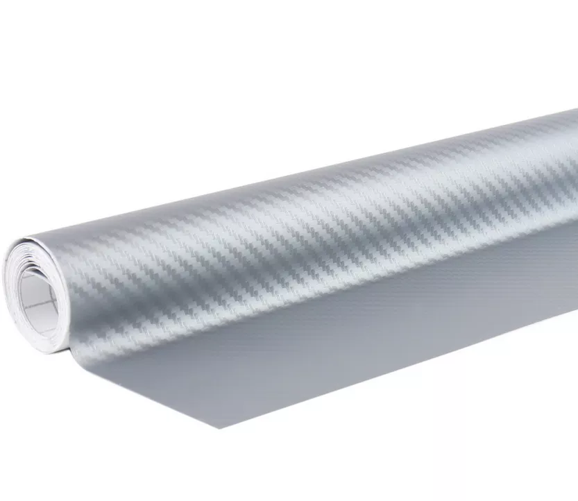 Folia Carbon 3D srebrna — folia w rolce