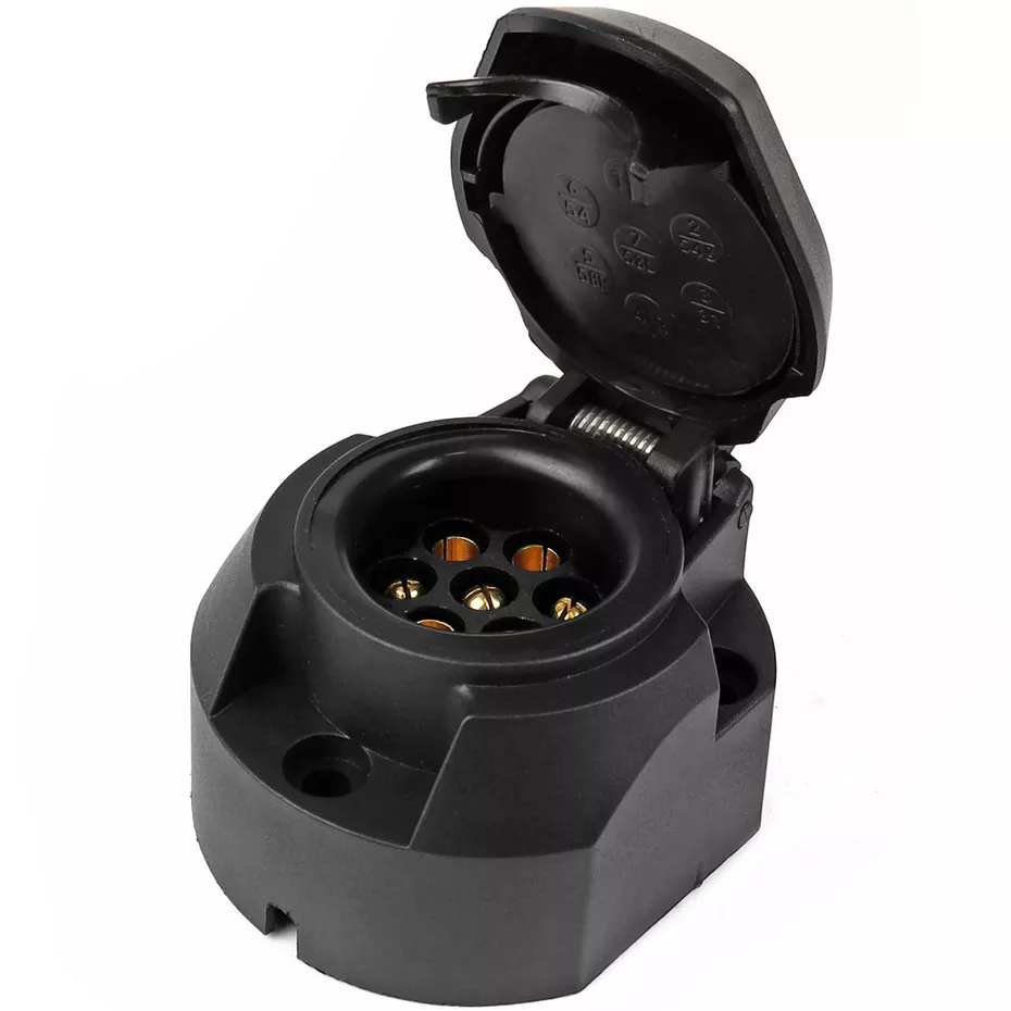 Gniazdo przyczepy 7-biegunowe - widok na piny