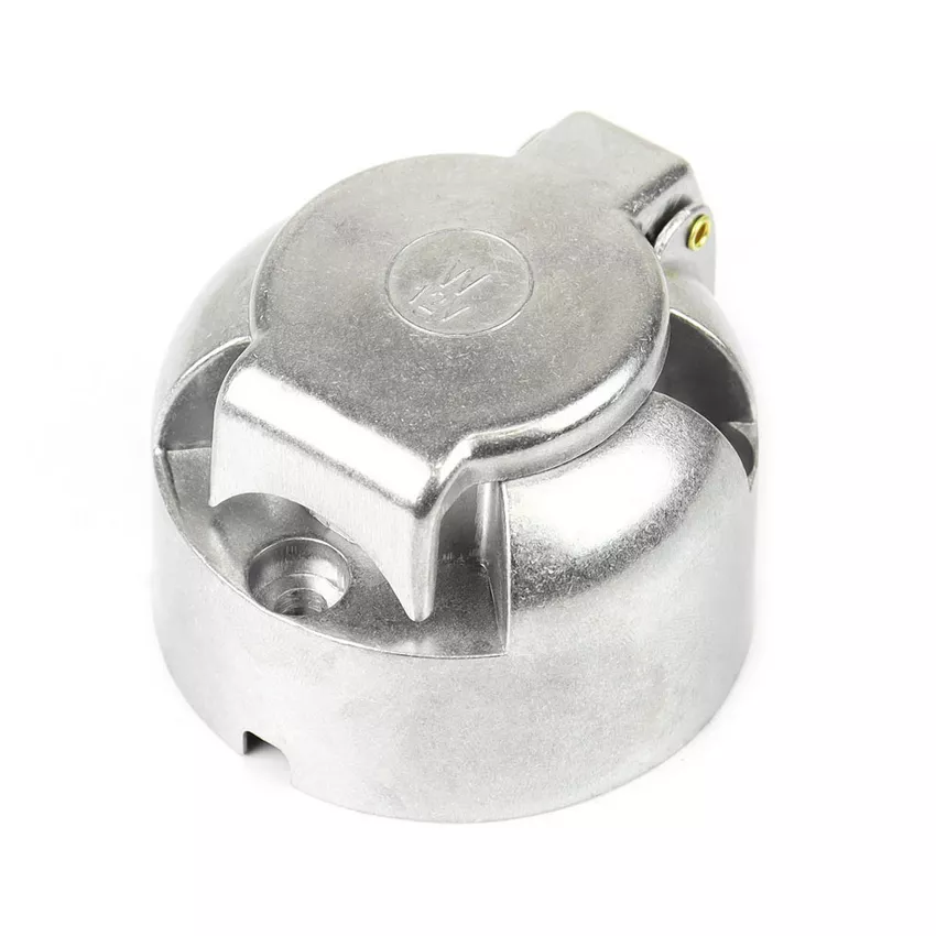 Gniazdo przyczepy 7-biegunowe aluminiowe - gniazdo zamknięte