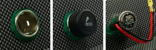 Zapalniczka samochodowa z podświetlanym gniazdem – widok montażowy