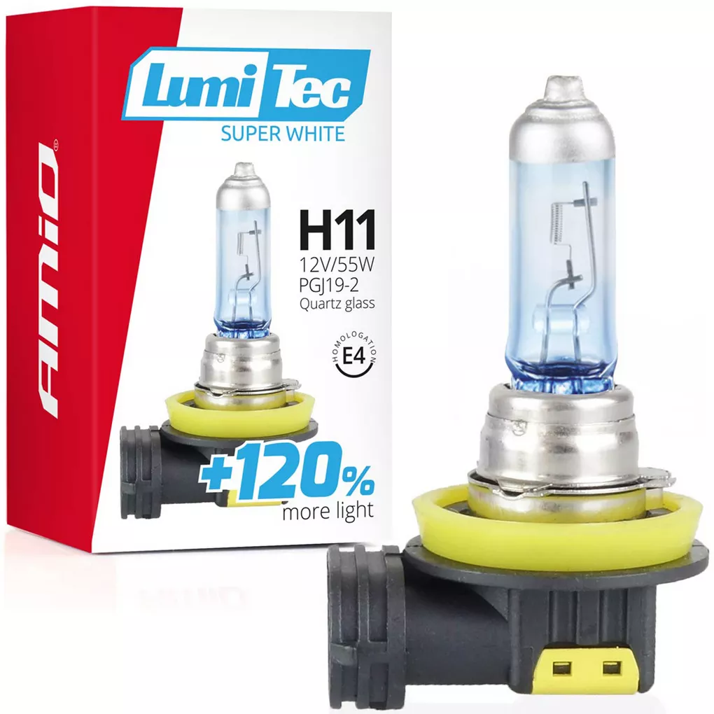 LumiTec H11 Super White +120% — żarówka z opakowaniem