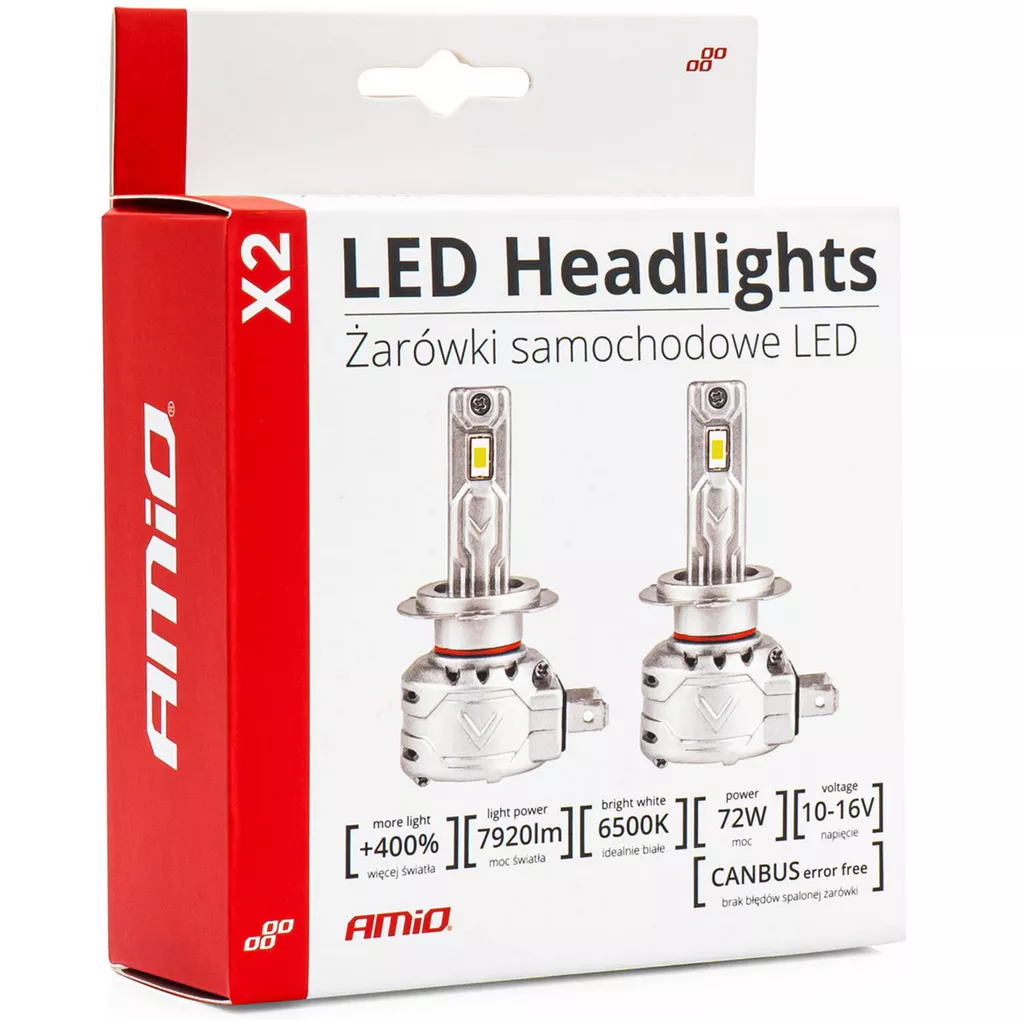 AMiO LED H4 X2 - opakowanie