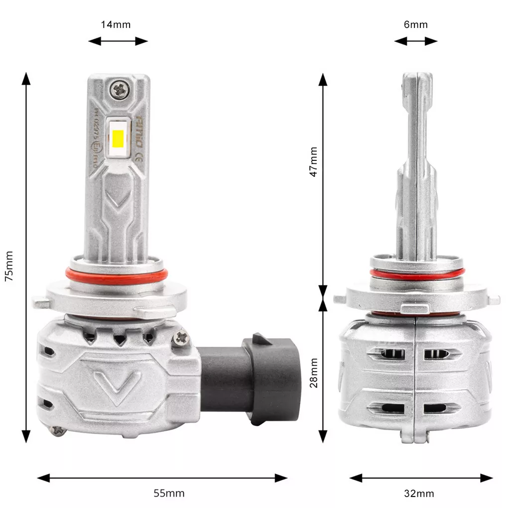 AMiO LED HB4 X2 - wymiary żarówki