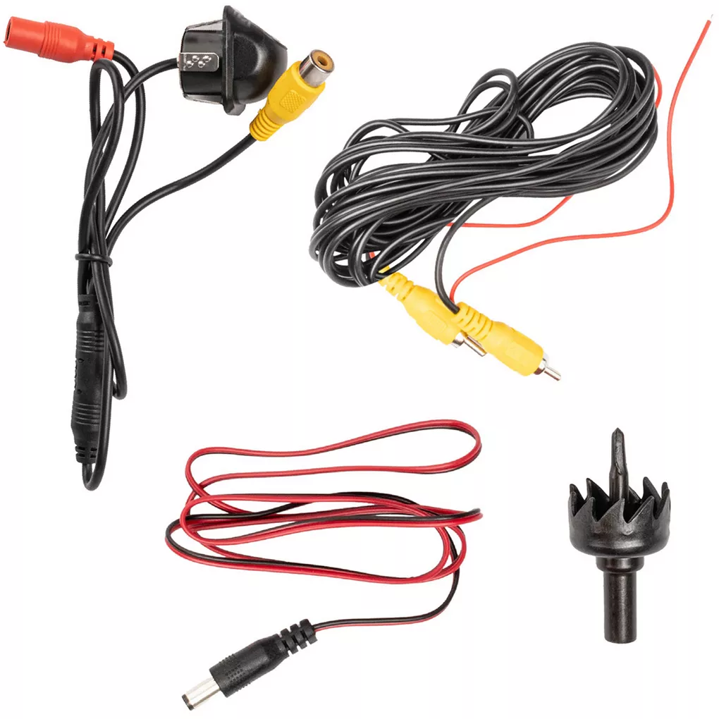 Kamera cofania IR LED Night Vision HD-305 - elementy w zestawie