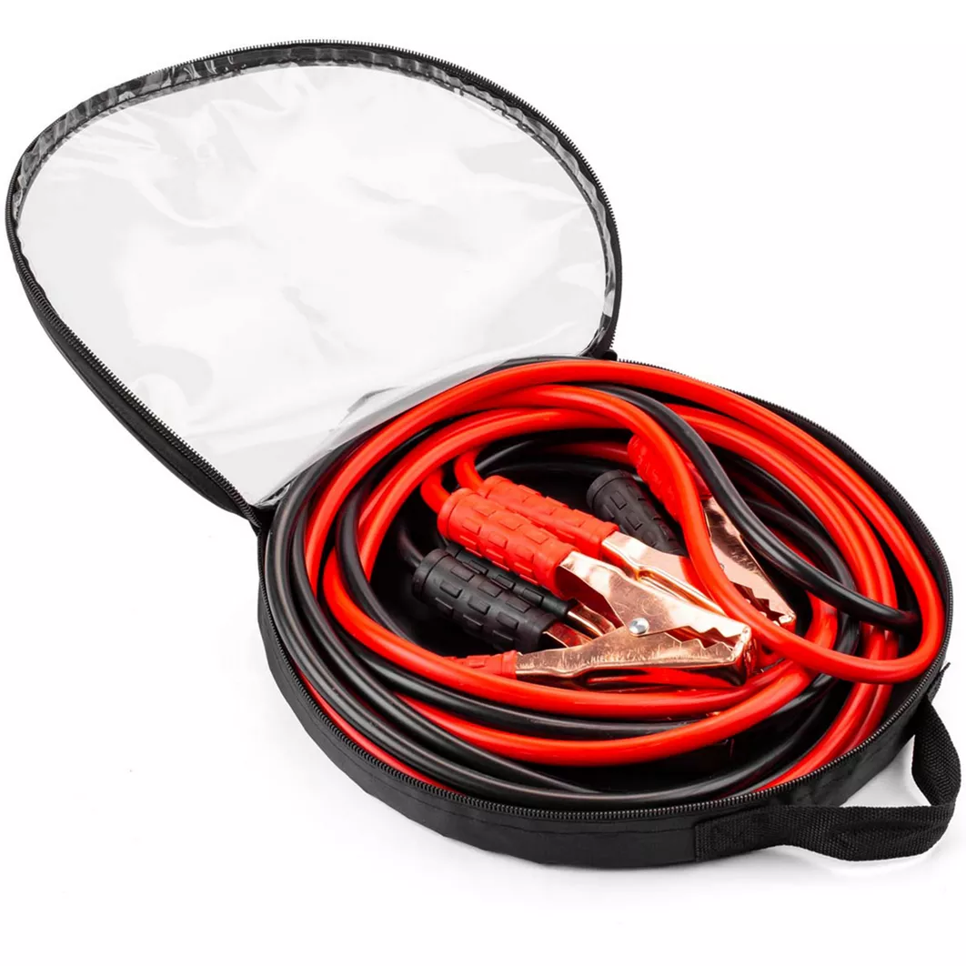 Przewody rozruchowe – zbliżenie w etui