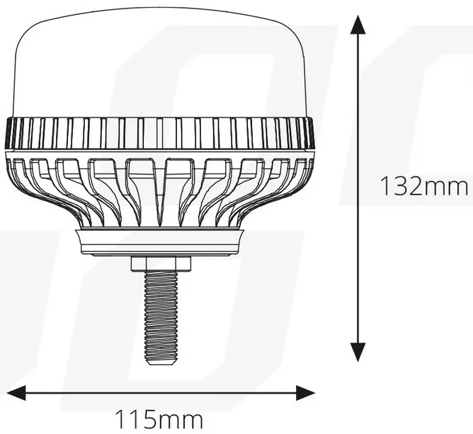 Kogut ostrzegawczy LED 36 — wymiary