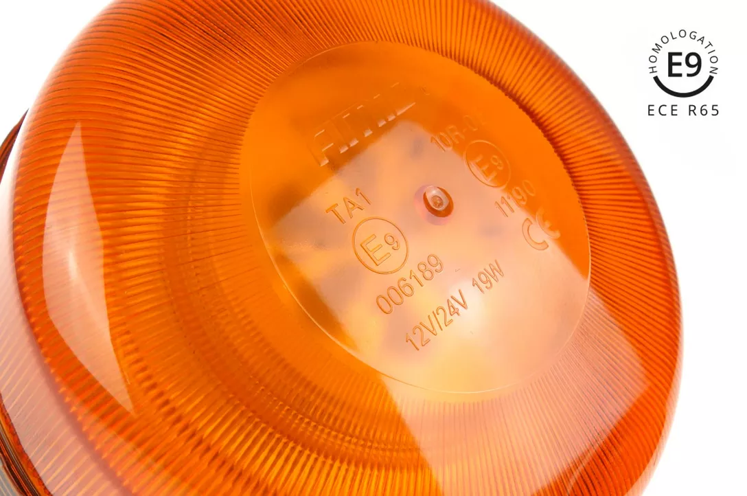 Lampa ostrzegawcza LED W03M - klosz z bliska