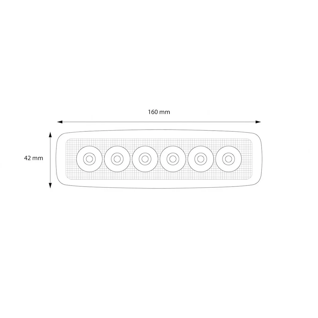 Wymiary lampy roboczej LED