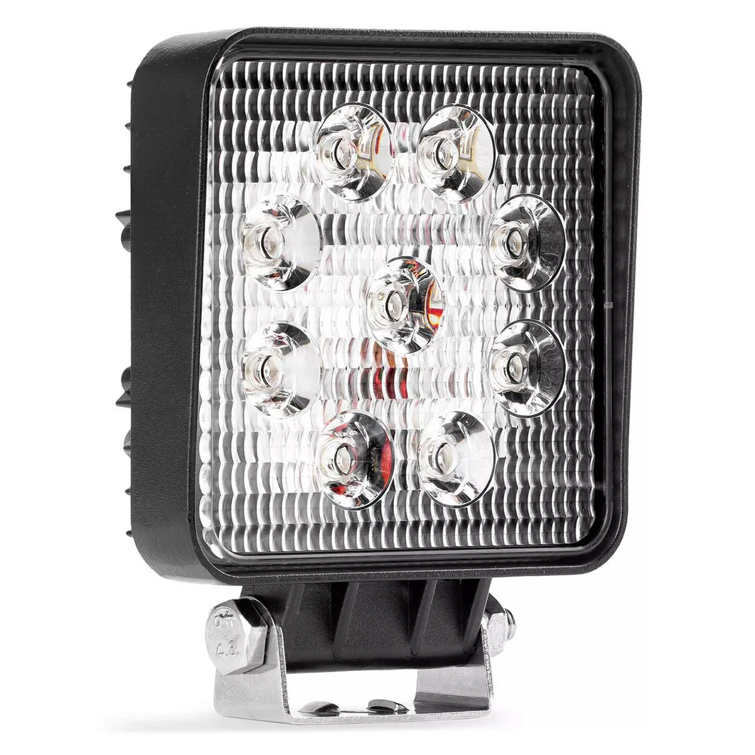 Lampa robocza LED 9x diod - widok z przodu