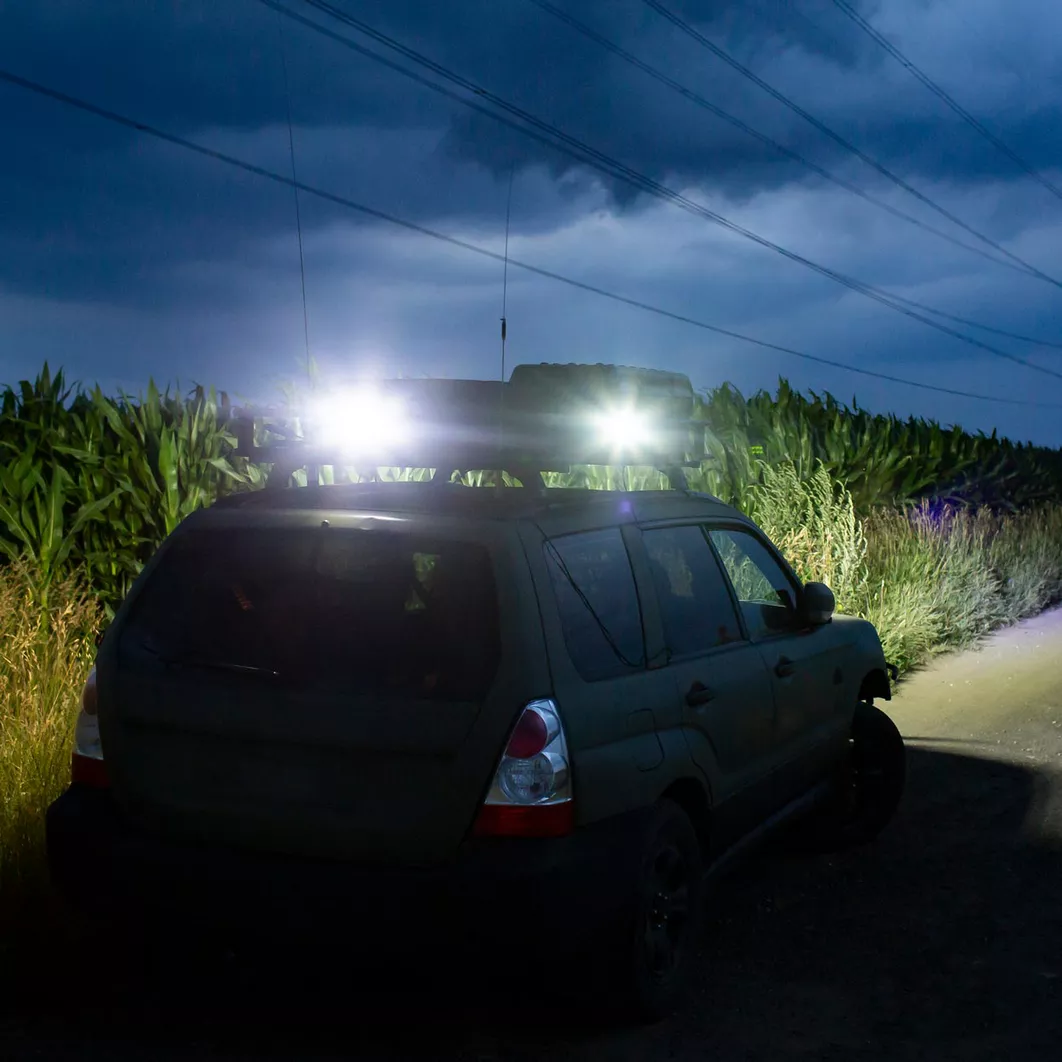 Lampa robocza LED - widok w terenie