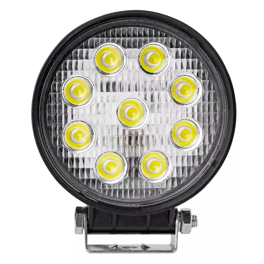 Wymiary lampy roboczej 27W - widok z przodu