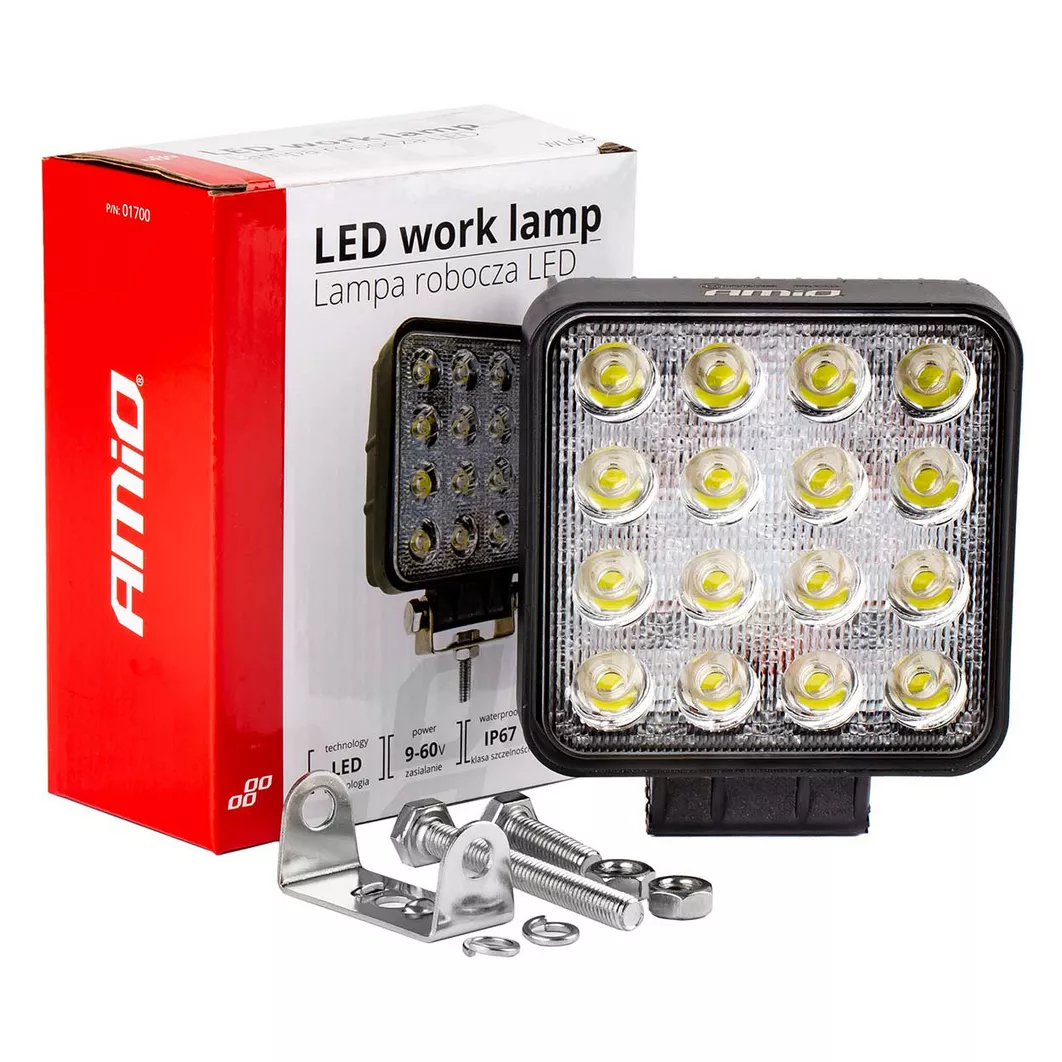 Zestaw montażowy do lampy LED i opakowanie