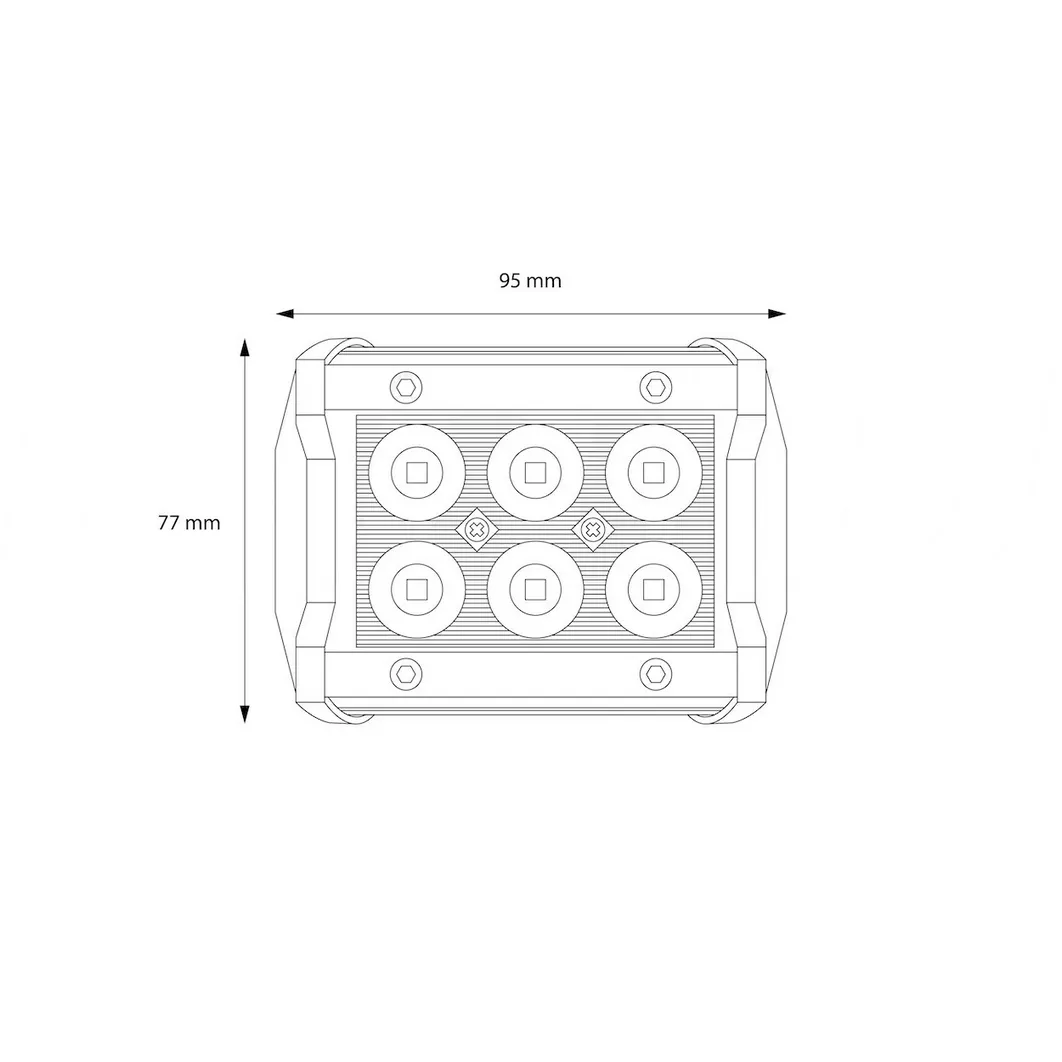 AMiO 6 LED - rzut techniczny i wymiary