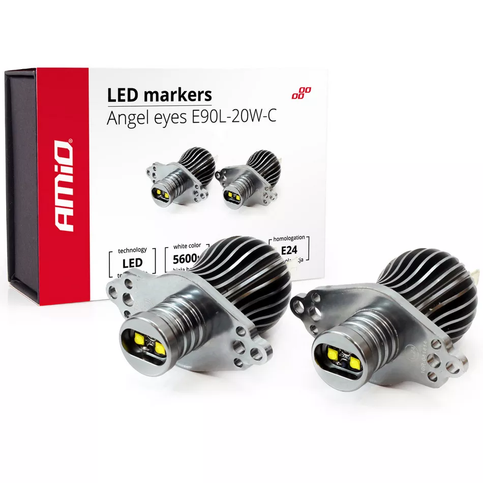 Markery LED Angel Eyes BMW E90/E91 - zdjęcie ogólne z opakowaniem