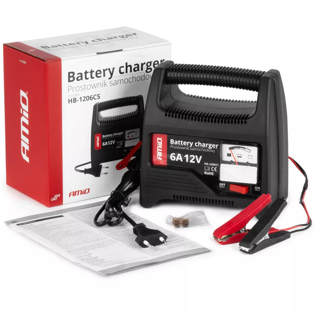 Prostownik samochodowy — zestaw