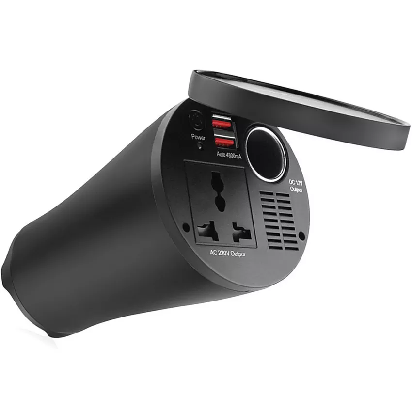 Przetwornica napięcia 12V/230V 150W/300W - zbliżenie na wejścia