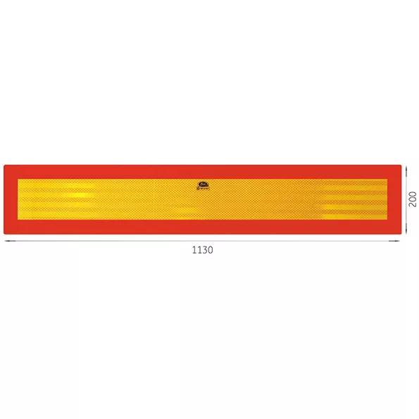 Odblaskowa tablica wyróżniająca – zdjęcie z wymiarami