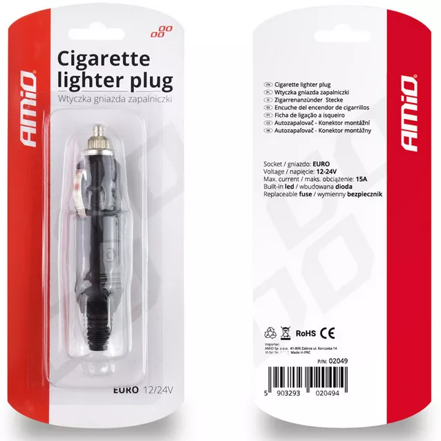 Wtyczka do gniazda zapalniczki 12V/24V – opakowanie
