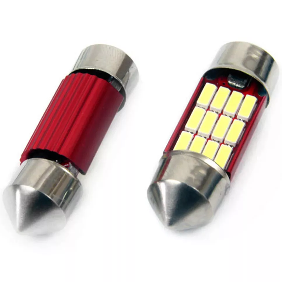 AMiO C5W / C10W / C3W LED 12 SMD CANBUS 31 mm - żarówki z bliska