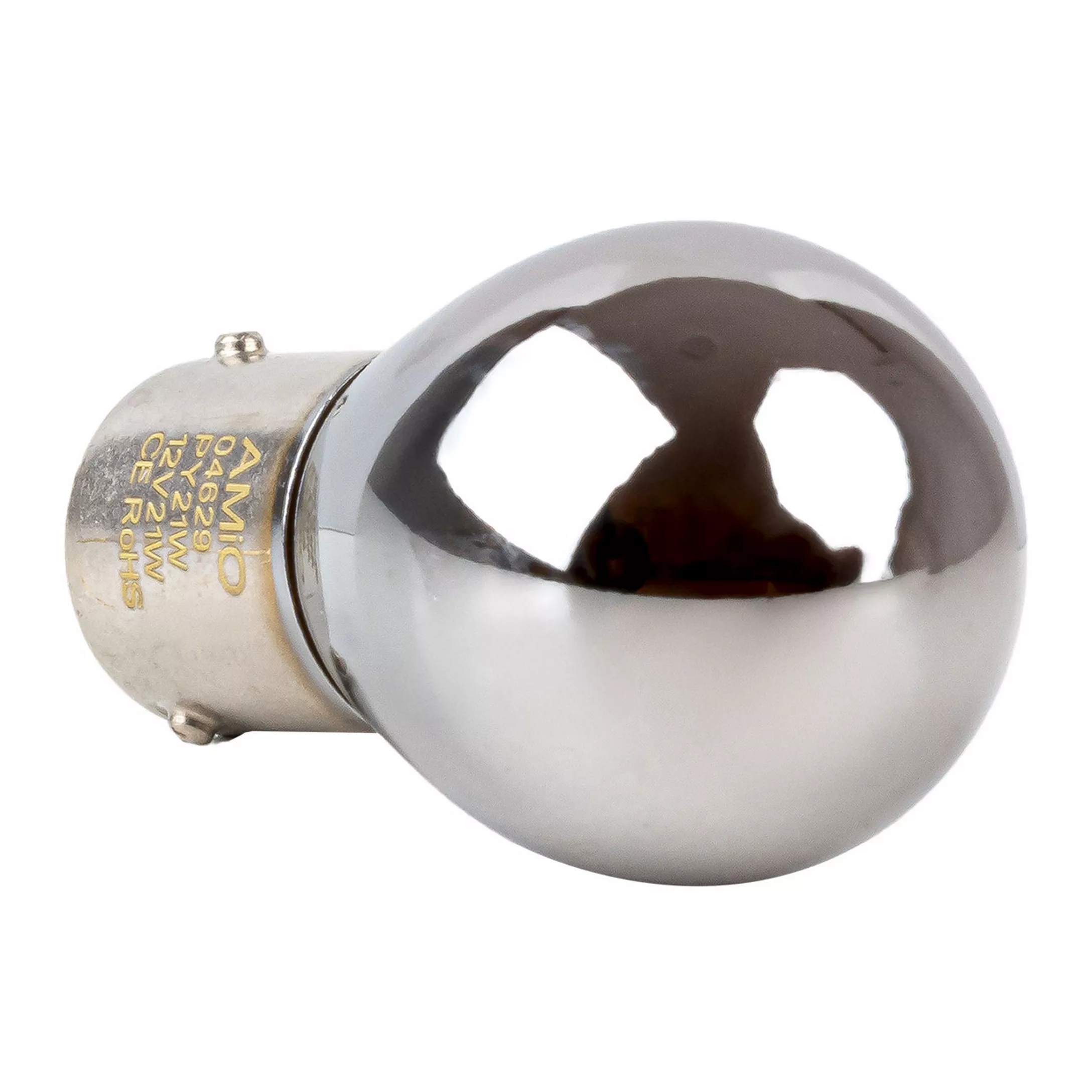 Żarówki PY21W Chrome - powłoka chrome z bliska
