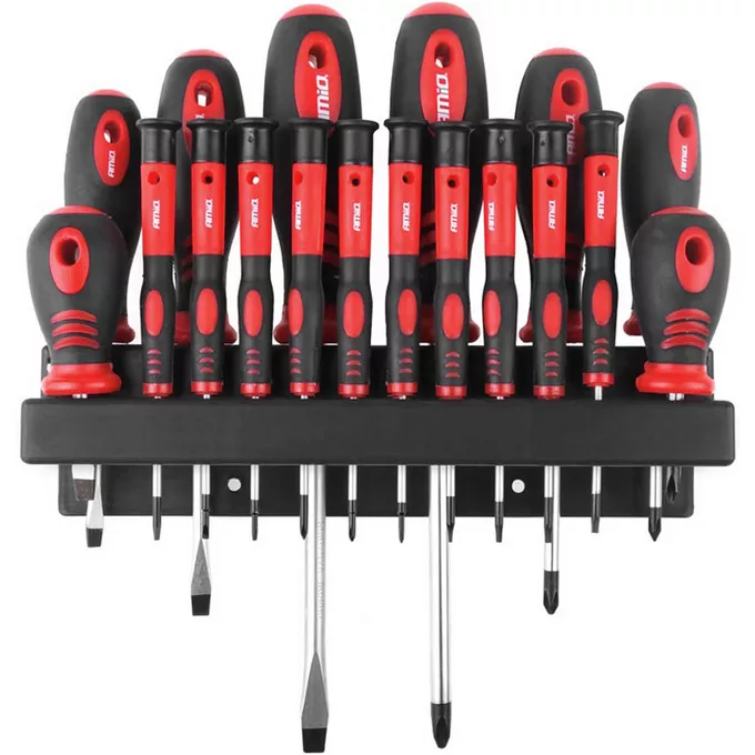 Zestaw wkrętaków 18 sztuk – widok ogólny kompletu