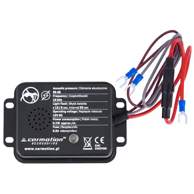 Odstraszacz gryzoni 12V - widok urządzenia i okablowania