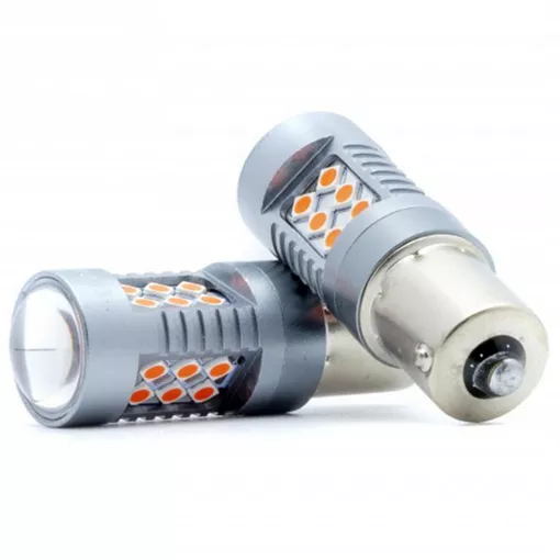 EinParts P21W LED czerwone - widok żarówki z przodu