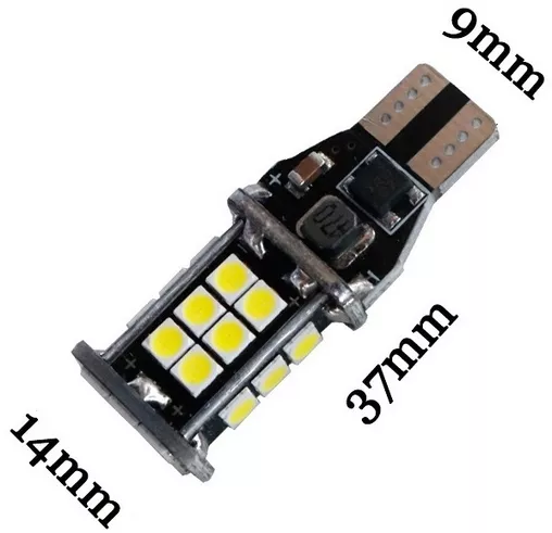 W16W 24 SMD 2835 — wymiary żarówki