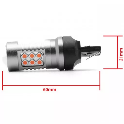 EinParts W21W CANBUS LED czerwone — wymiary żarówki