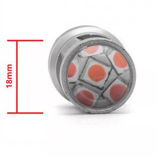 EinParts W21W CANBUS LED czerwone — wymiary żarówki