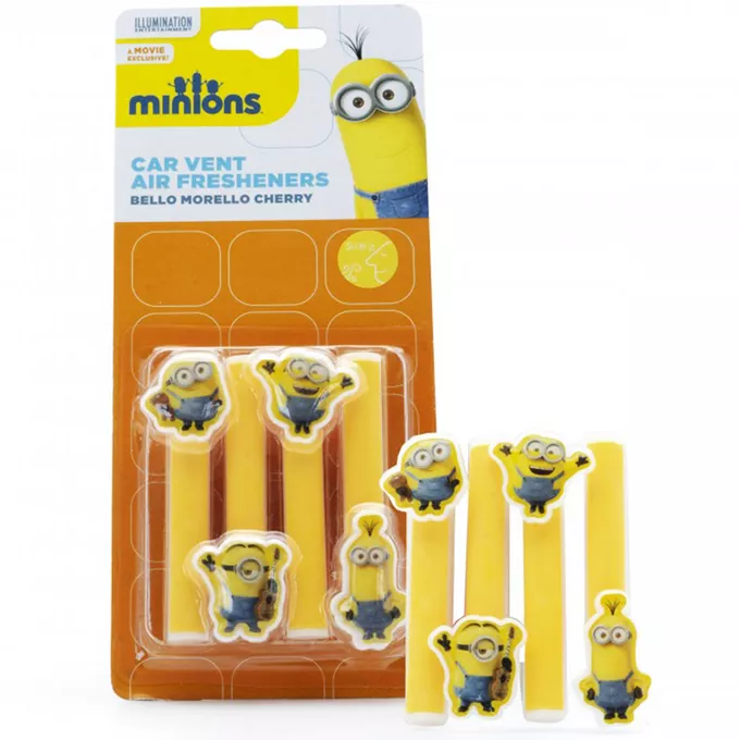 Zestaw zapachów samochodowych Minionki - opakowanie