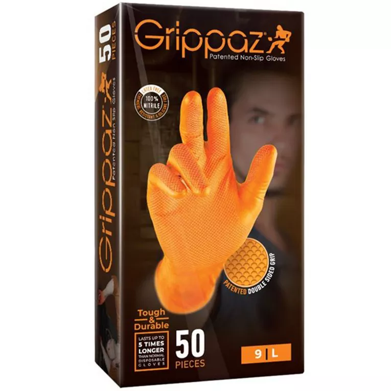 Rękawice nitrylowe Grippaz 9/L – opakowanie