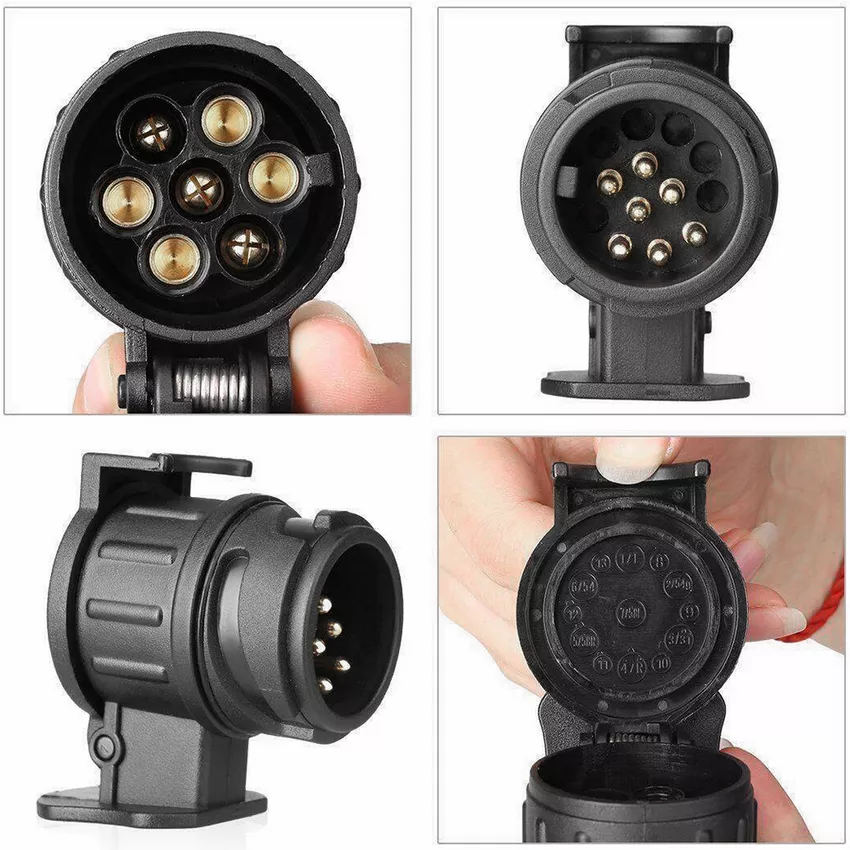 Adapter Hoalte — detal gniazda 7 pin z klapką