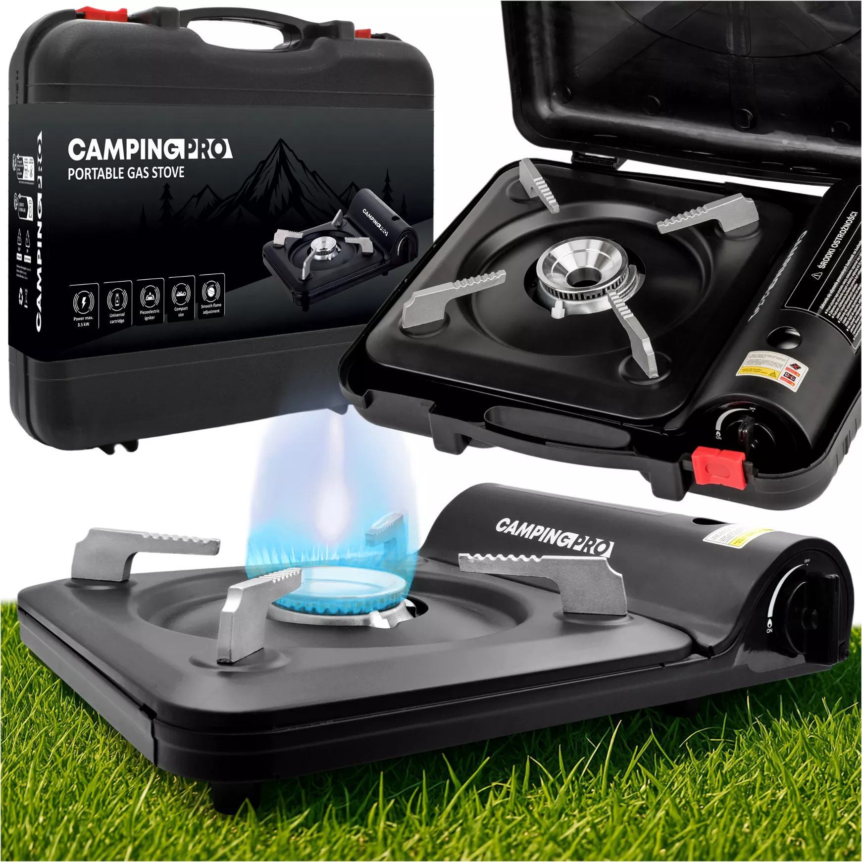 Kuchenka gazowa HOALTE CampingPro — na kempingu w terenie