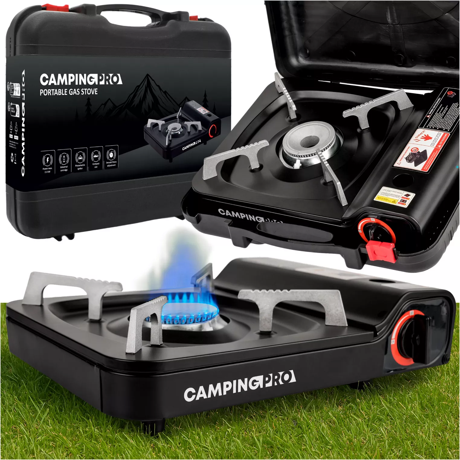 Kuchenka HOALTE CampingPro — widok z góry widok z bliska