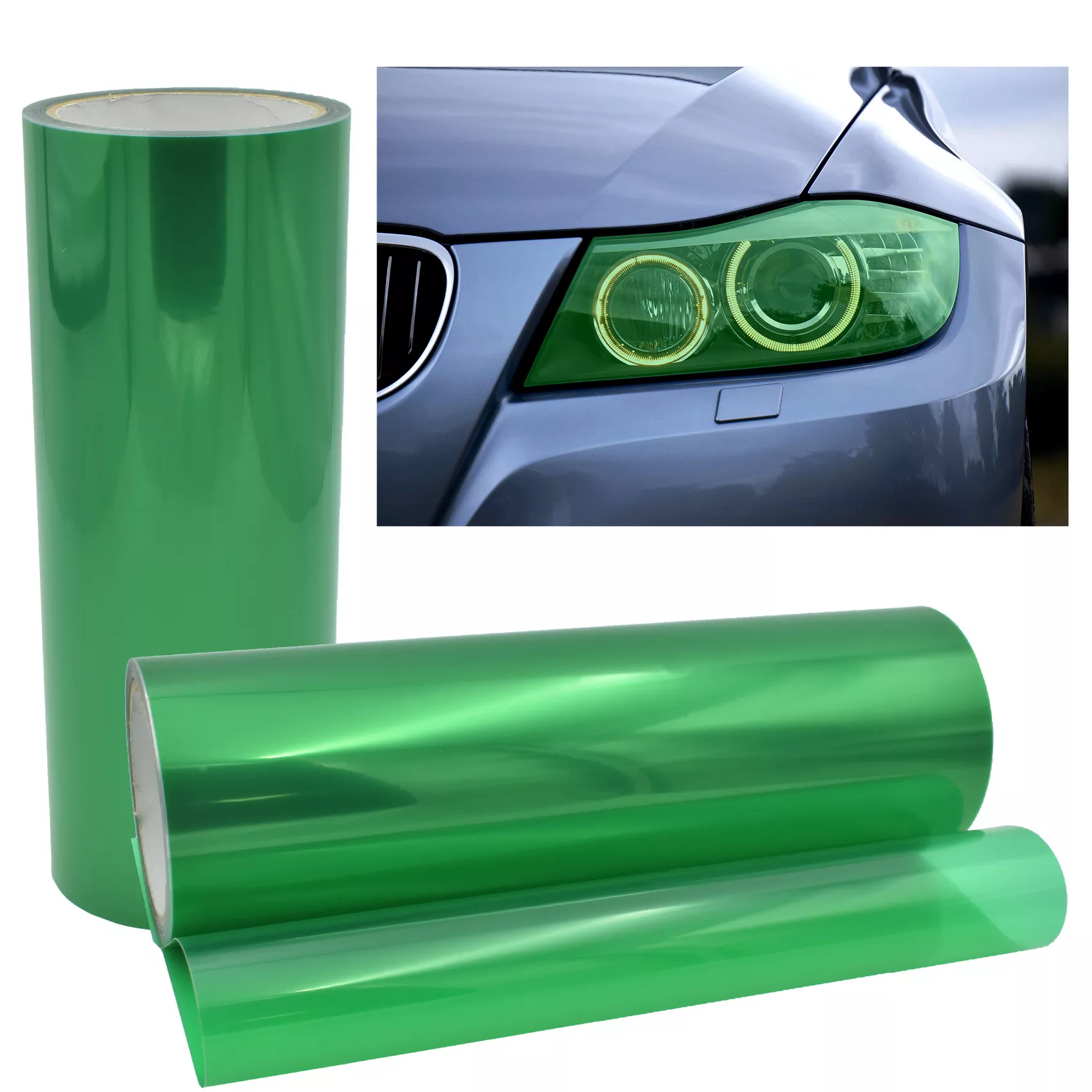 Folia do przyciemniania lamp - zielona