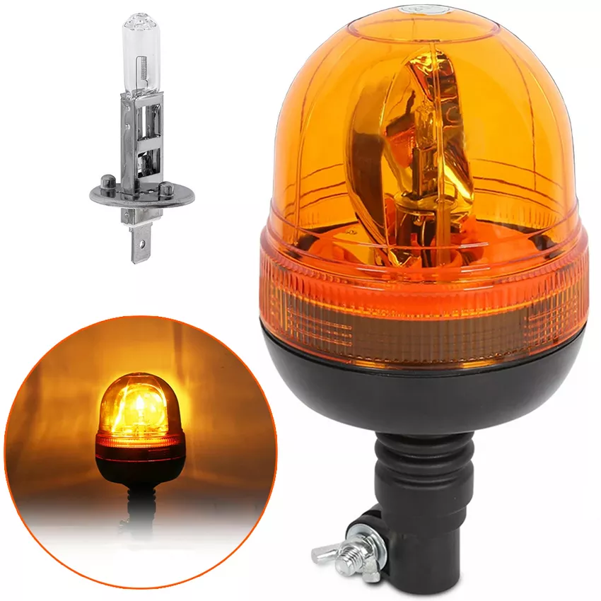 Lampa ostrzegawcza H1 na trzpień pomarańczowa