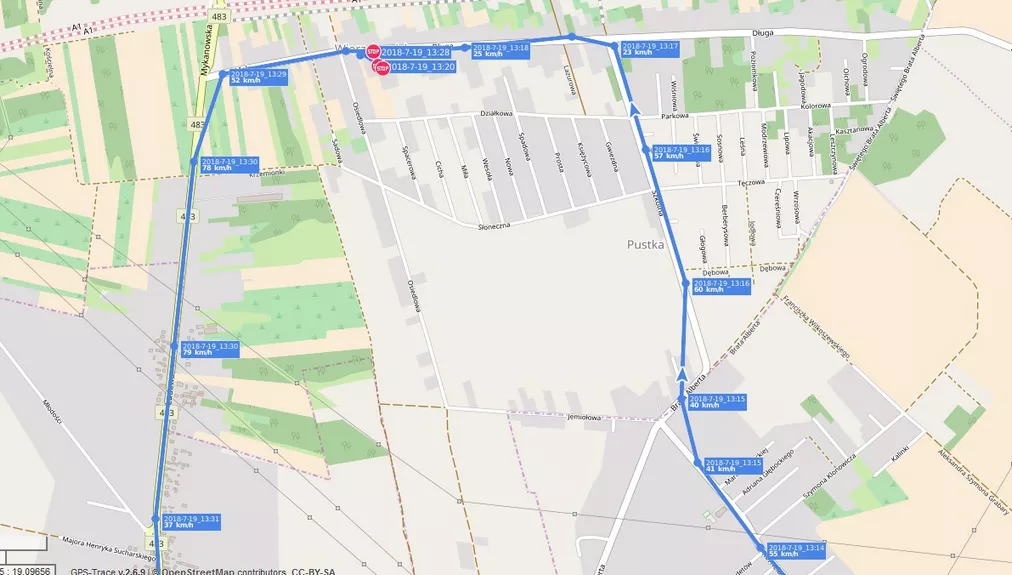 Lokalizator GPS Tracker Slim HOALTE – wygląd aplikacji