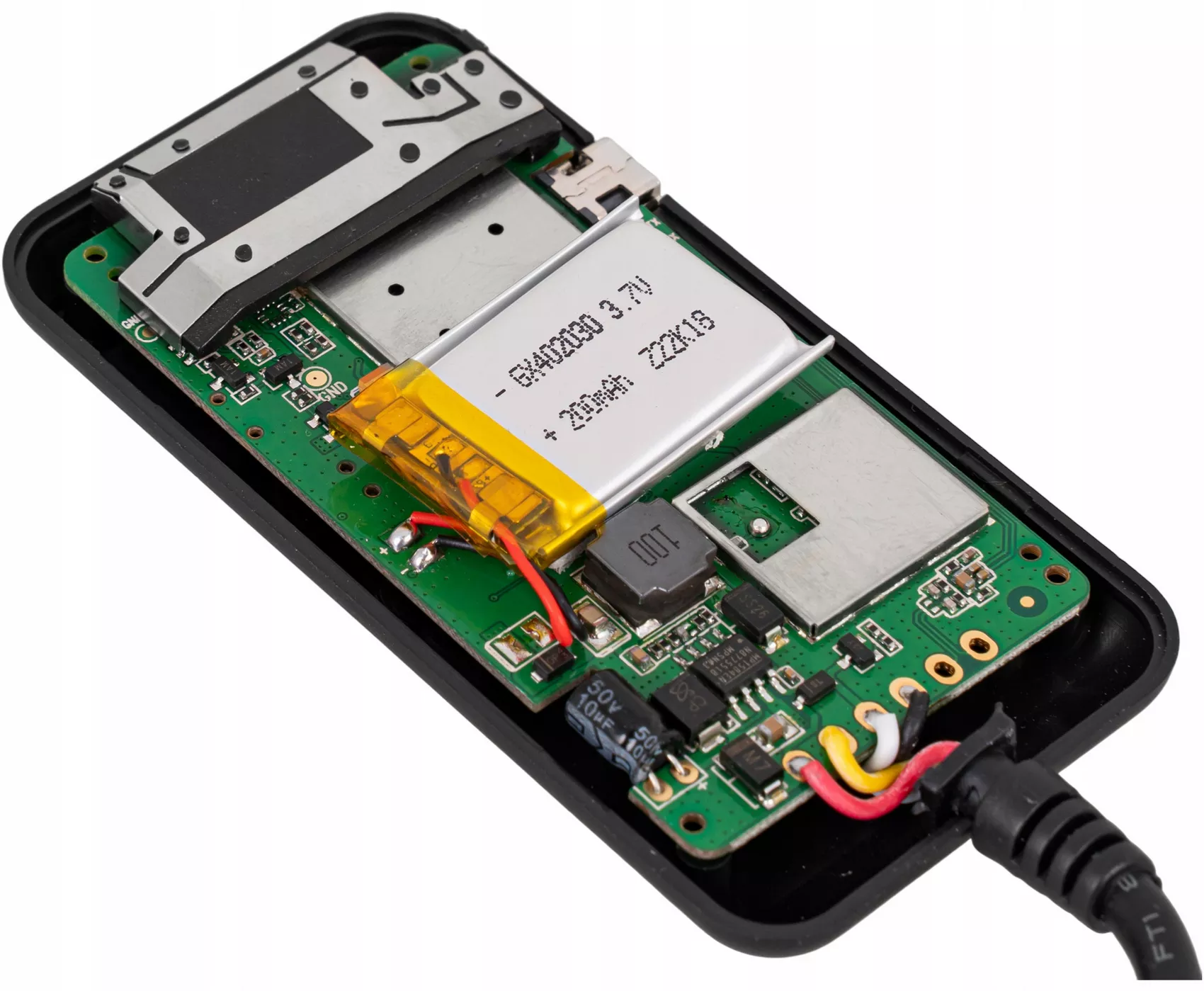 Lokalizator GPS Hoalte - wnętrze lokalizatora