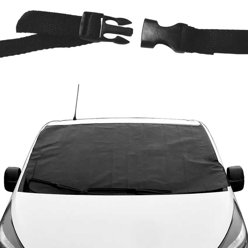 Osłona na przednią szybę do dużych samochodów - widok na samochodzie