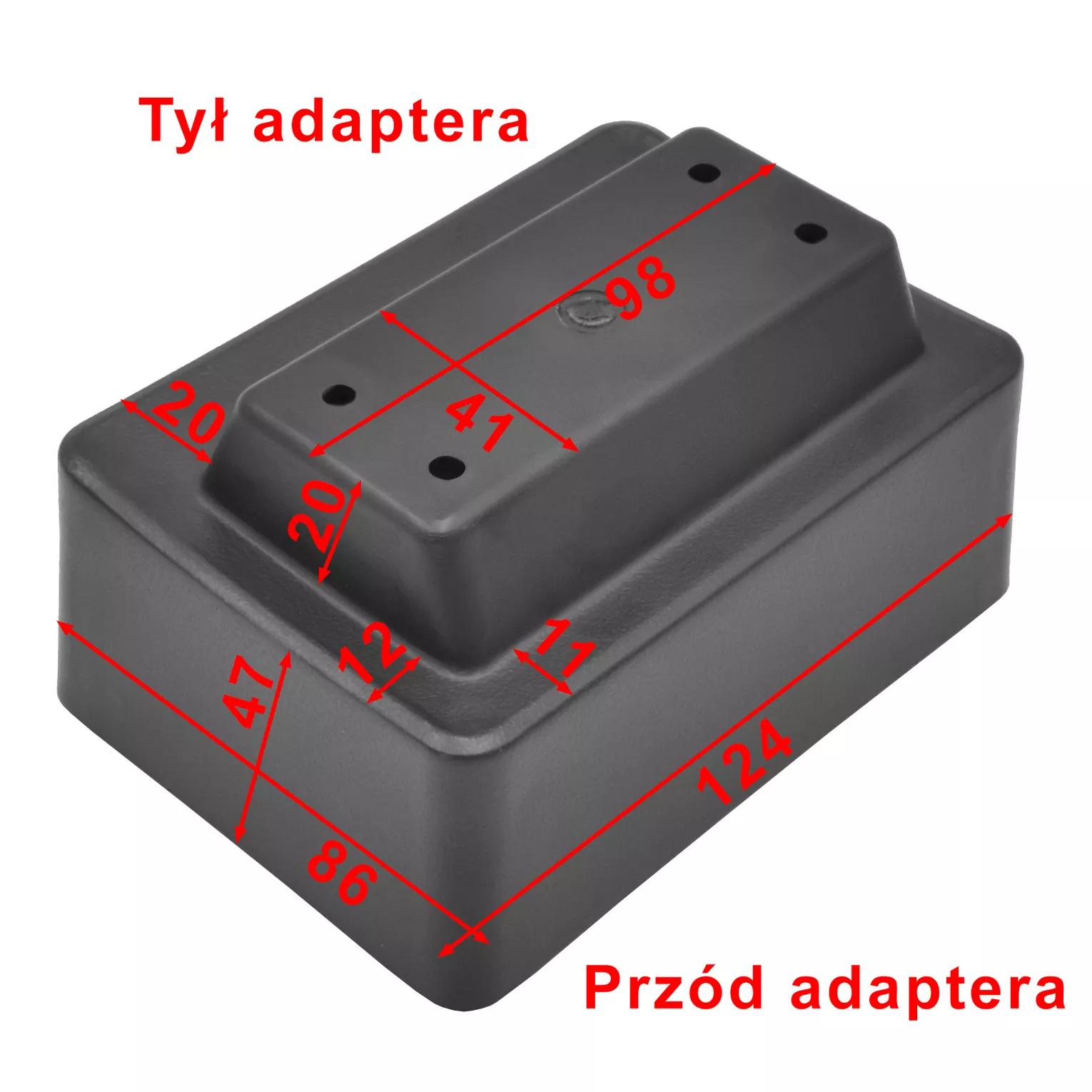 Wymiary adaptera montażowego