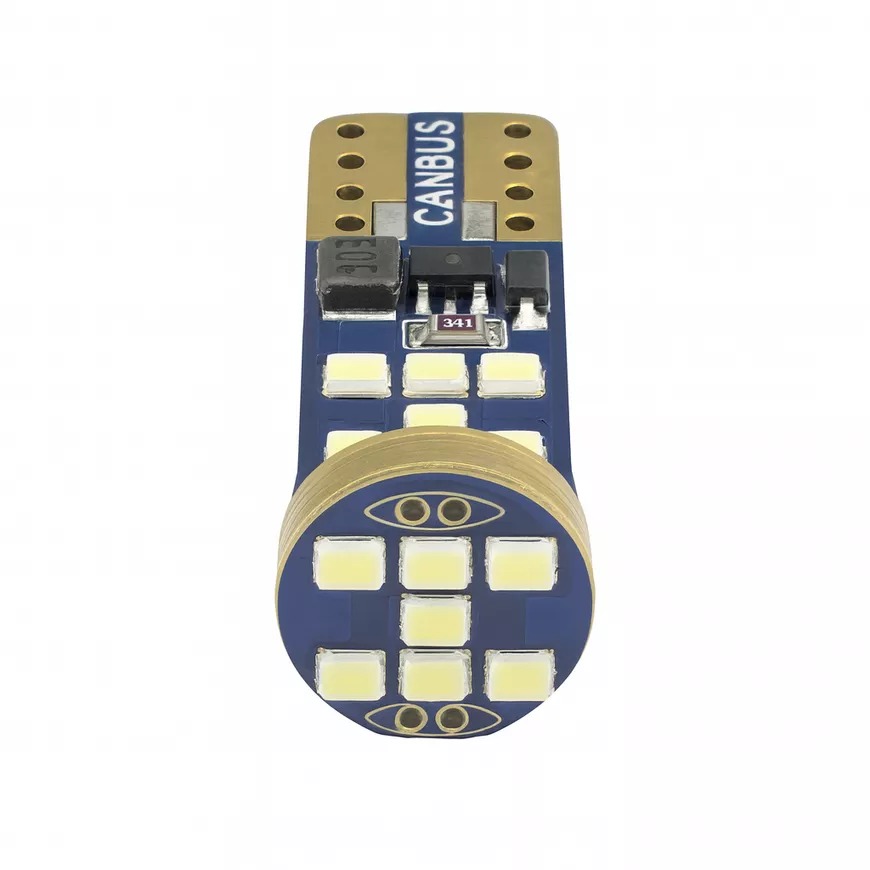 Zastosowanie żarówek HOALTE W5W - zbliżenie na LED