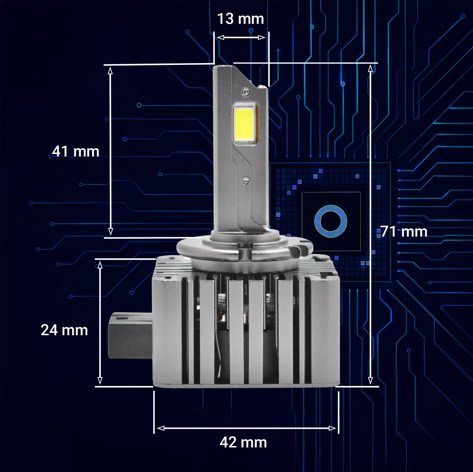 Żarówki LED D1S – wymiary i baza PK32d-2
