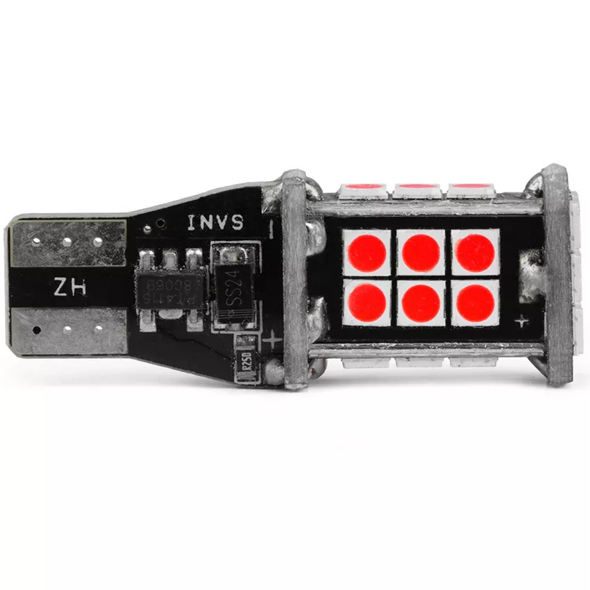 W16W T15 LED 24 SMD czerwona — widok z boku