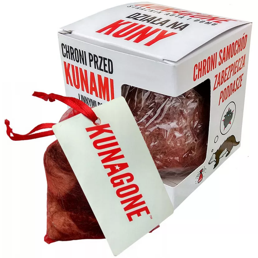 KUNAGONE - innowacyjny odstraszacz kun, opakowanie