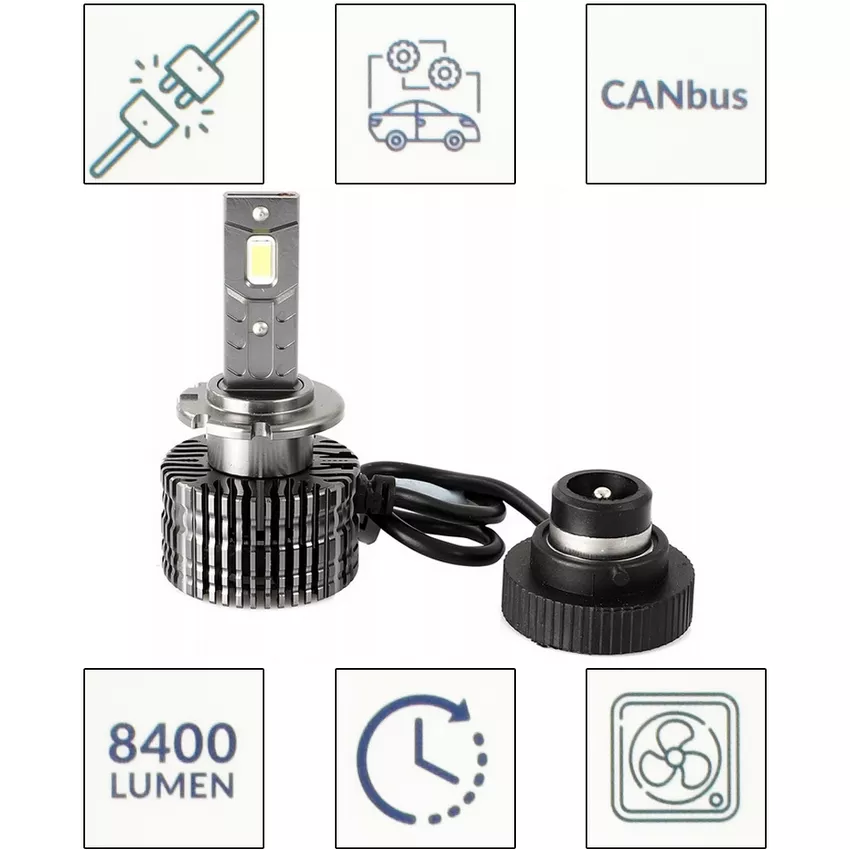 M-TECH D2S LED — zbliżenie żarówek i oznaczenia