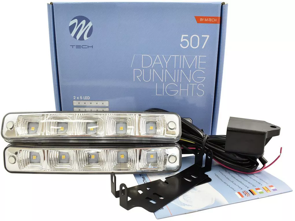 M-TECH LDO507 - światła do jazdy dziennej LED - widok z PRZODU