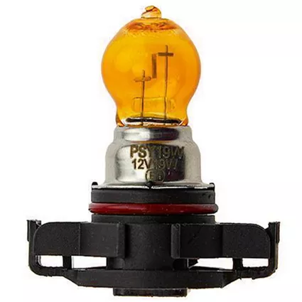 Żarówka M-Tech PSY19W pomarańczowa (amber) 12V 19W, trzonek PG20-2 - widok z boku