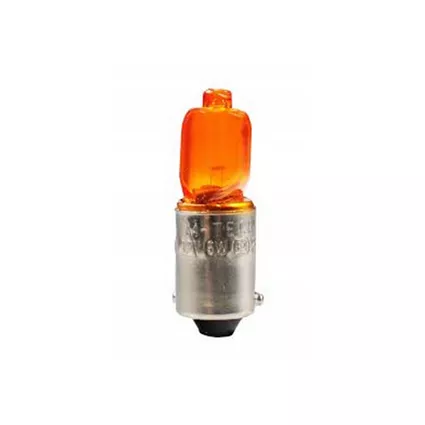 Żarówka M-Tech HY6W 12V 6W BAX9s, barwa pomarańczowa - widok z bliska